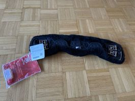 Mattes Kurzgurt Lammfell schwarz 55 cm neu