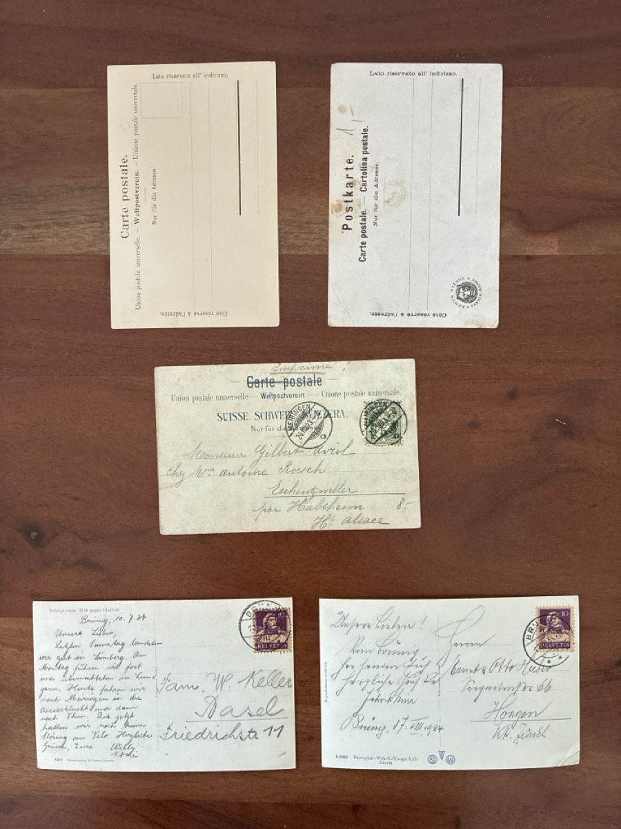 Cartoline postali: 10 Ansichtskarten Schweiz vom Brünig BE. A – Usato da Oftringen venduto da Cla.vD.74 1