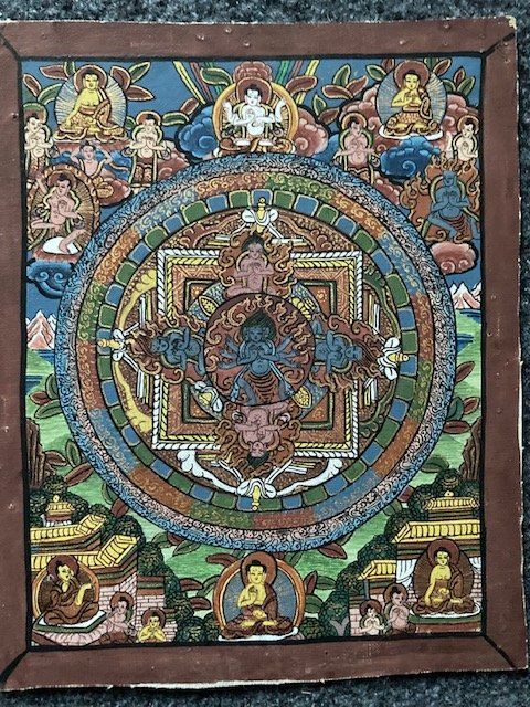 Tutte le decorazioni: Ancien mandala tibétain peint – Usato da Onex venduto da gga_5vcf