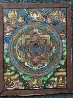 Ancien mandala tibétain peint