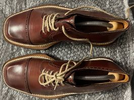 Galizio Torresi Lederschuhe weinrot Gr. 41 - Unikat !