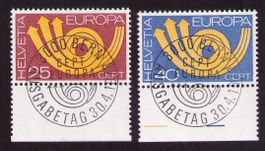 1973_543+44_EUROPA «Posthorn»_Schöne ET-VO_Kat. 15.00 !