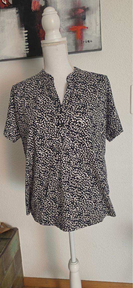 Marc O'Polo Camicette: Bluse Marc O'Polo Kurzarm Muster Grösse S – Usato da St. Gallen venduto da mania03
