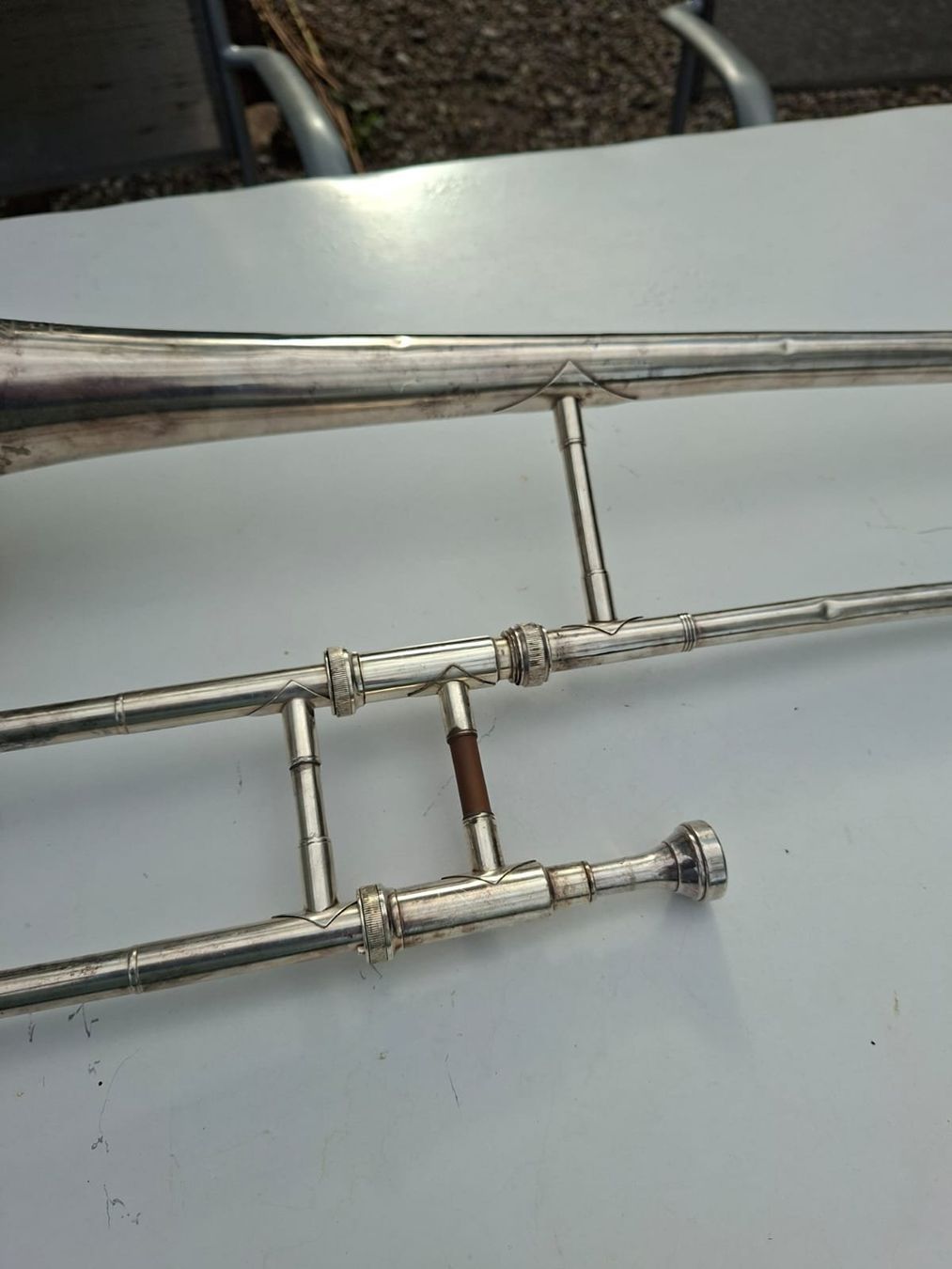 Strumenti musicali: Antike Posaune versilbert – Usato da Trimbach venduto da stillik 5