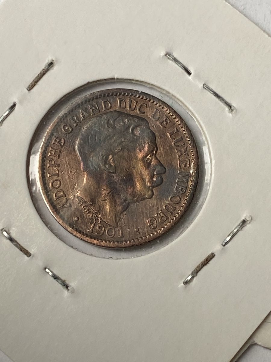 Tutti le monete: Luxembourg - 10 Rappen - 1901 – Usato da Payerne venduto da Mike1682 1