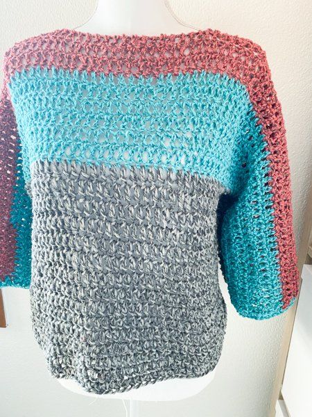 Maglioni & Felpe: Gehäkelte oversize Pullover Pulli melange mix – Nuovo (secondo la descrizione) da Carabbia venduto da katiamandelli 3