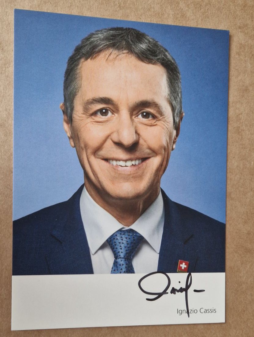 Autographes: Ignazio Cassis original signierte Autogrammkarte – D'occasion à Menziken par Autogramme