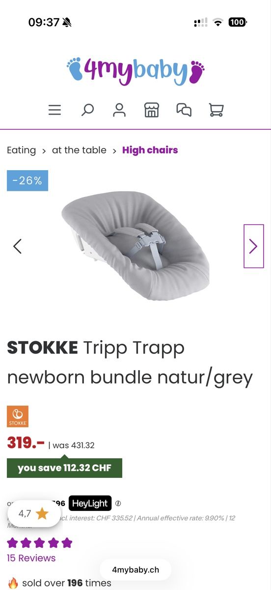 Stokke Chaises hautes: Stokke Tripp Trapp newborn bundle beige – D'occasion à Kilchberg ZH par roz_qcj7 3