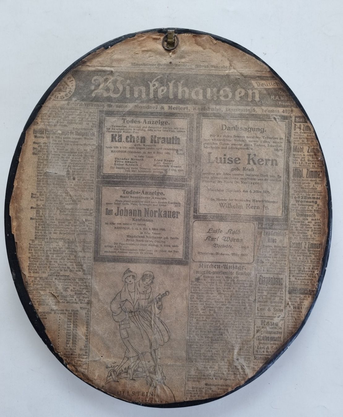 Poster & Bilder: Antikes Bild im Ovalrahmen, Romantik pur! – Gebraucht aus Opfikon von Diversamente 8