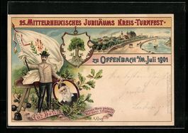 Litho Ganzsache PP15C30: Offenbach / Mai