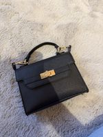 Elegante Handtasche, Schwarz - Gold