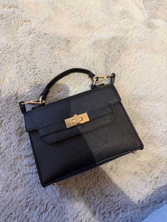 Elegante Handtasche, Schwarz - Gold