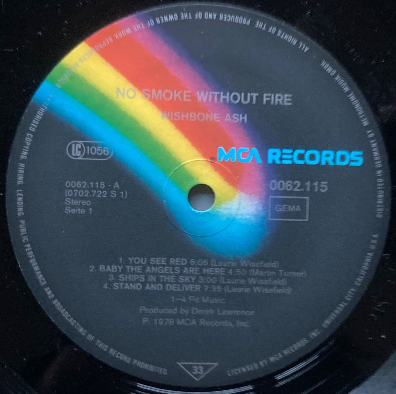 Dischi in vinile: WISHBONE ASH - NO SMOKE WITHOUT FIRE – Usato da Poliez-Pittet venduto da Newtown-Records 2