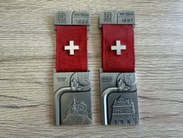 2 Schweizer Schützenmedaillen 1997 & 1999 Huguenin