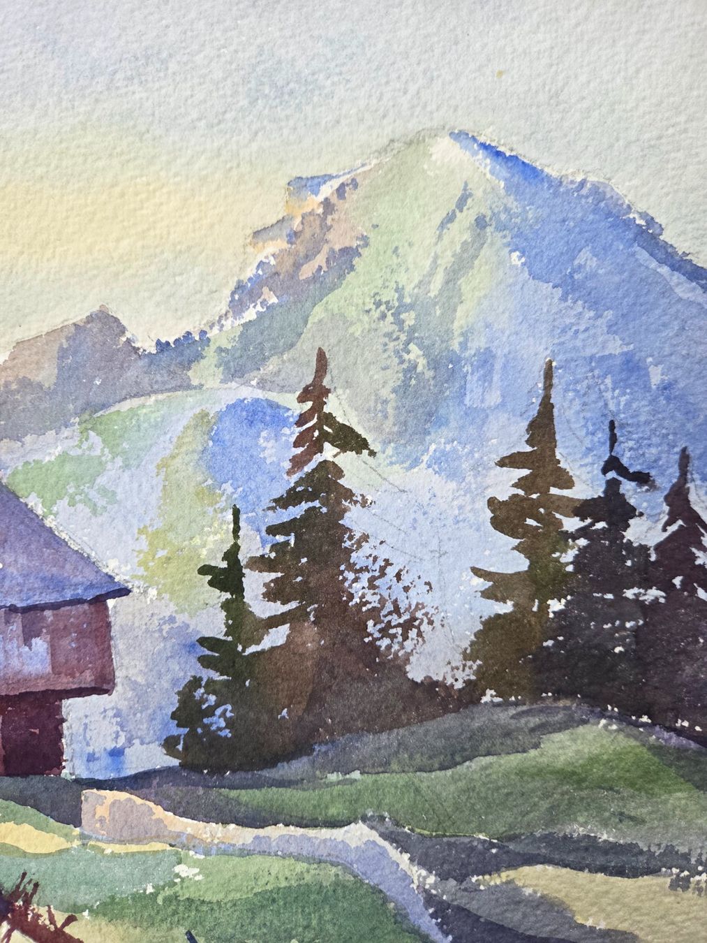 Gemälde: Aquarell Ferdinand Meyer-Streiff Amden SG 1944 – Gebraucht aus Rheinfelden von Badelus 3