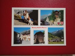 Bourg-Saint-Pierre Wallis mehrbildrig mit Bernhardiner (958)