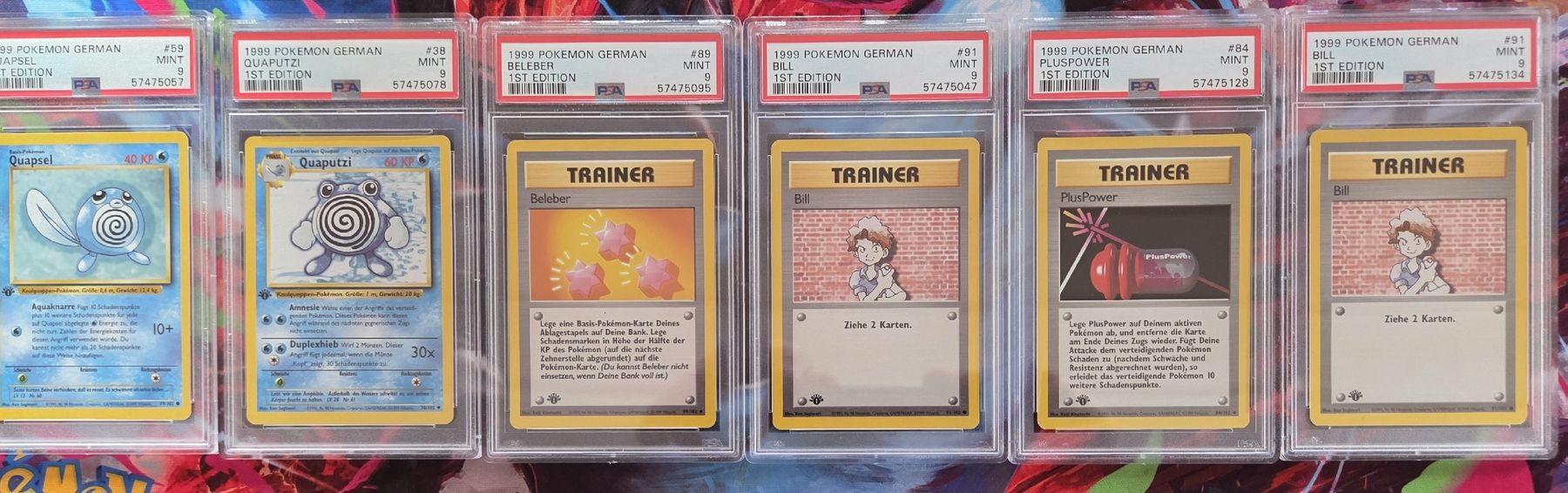 Pokémon Carte collezionabili: Pokémon PSA Vintage Sammlung First Edition all PSA 9 – Nuovo (secondo la descrizione) da Unterentfelden venduto da man_7dw2