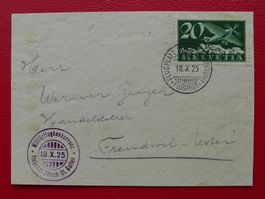 1925: F4 Einzelfrankatur, mit speziellen Stpl.