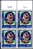 PAAR MAX HUNZIKER 1970 PRO PATRIA 4ERBLOCK AUSGABETAG - Y153