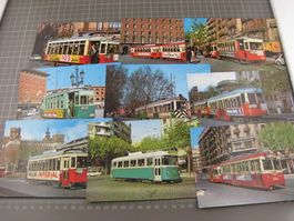 Lot AK 13x Tram und Bahn Barcelona