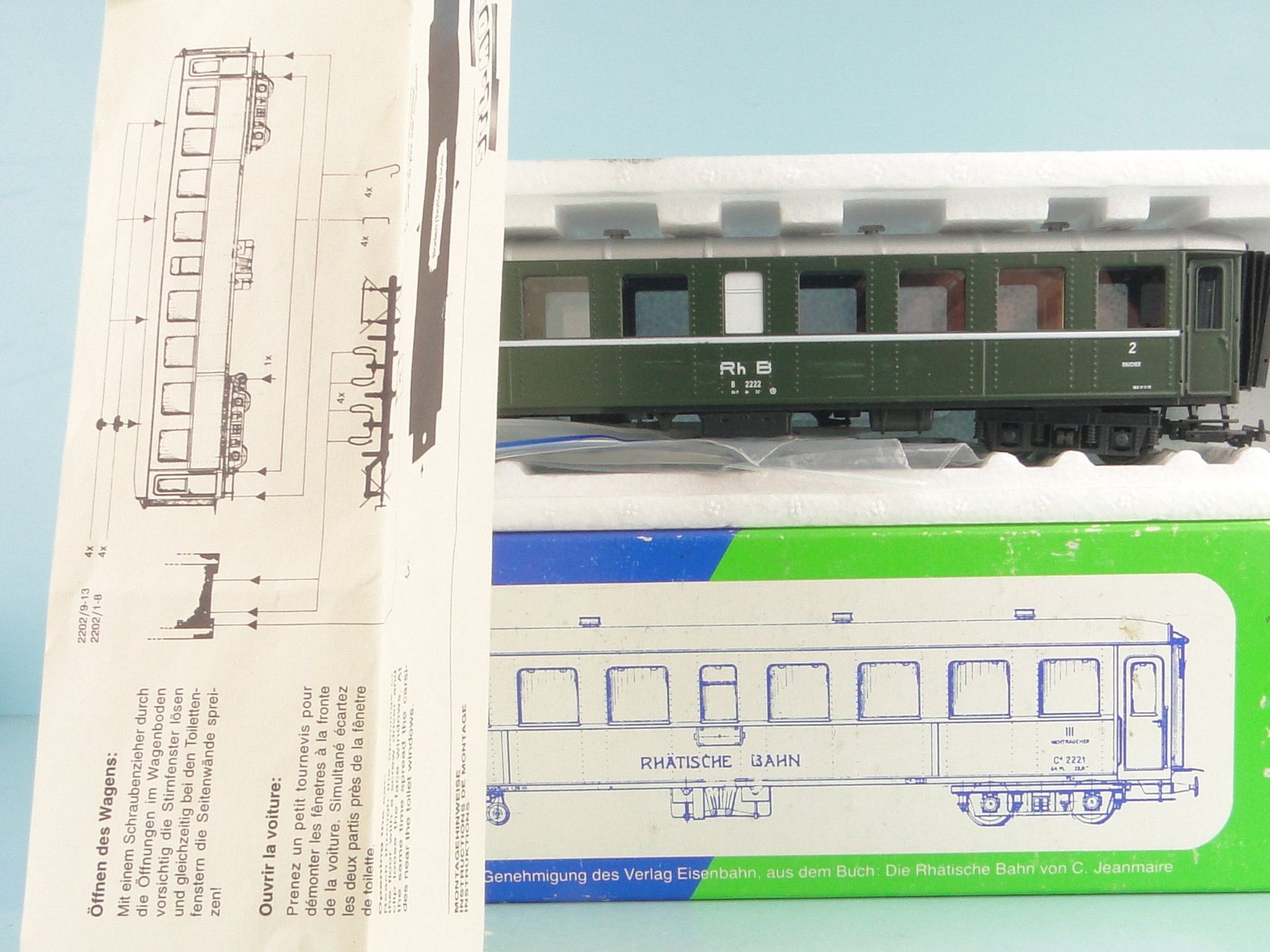 Modellini di ferrovie: STL 2202 RhB 2 Kl Wagen, NEU – Usato da Bülach venduto da cann11 2