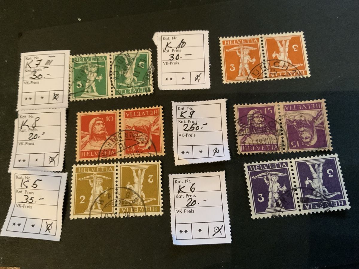 Alle Briefmarken: DIV.KEHRDRUCKE GESTEMPELT  – Gebraucht aus Beinwil am See von Ricri 2