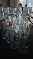 12xGlasflaschen mit Porzellan-Bügelverschluss, 1xgebraucht