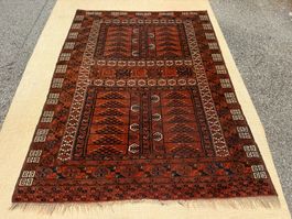 Ersari alter 220x156cm Ensi Teppich geknüpft sauber