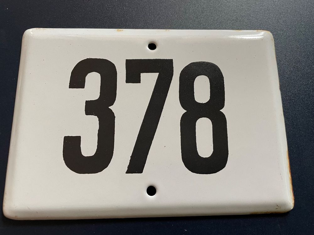 hausnummer 378 /antik/nummernschild Kaufen auf Ricardo