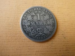 Dt. Reich 1881 D, 1 Silbermark