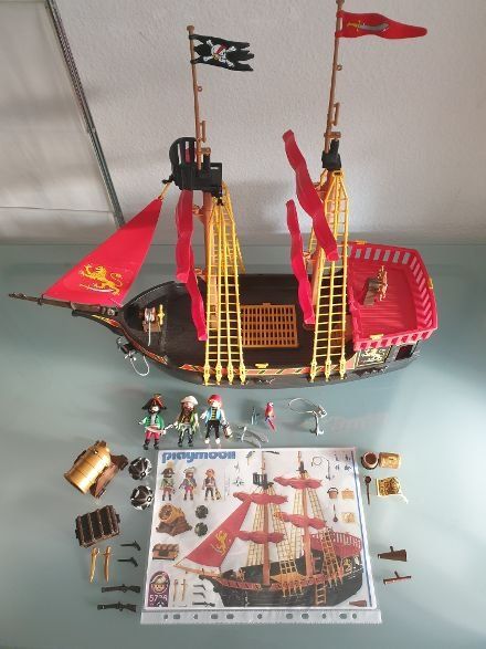  Playmobil - grosses Piratenschiff 65 cm & Superset Piraten (Gebraucht Motiv 
