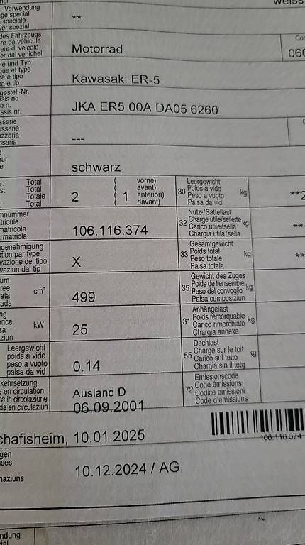 Strada: Kawasaki ER5, ab MFK – Usato da Möhlin venduto da R62 4