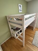 Flexa Hochbett Holz natur mit Regal und Leiter guter Zustand
