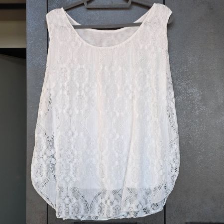 🐸 SPITZEN TOP WEISS L