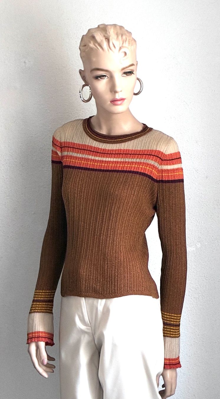 Maglioni & Felpe: Strickpullover mit Lurex, gestreift – Usato da Kloten venduto da Nephty 1