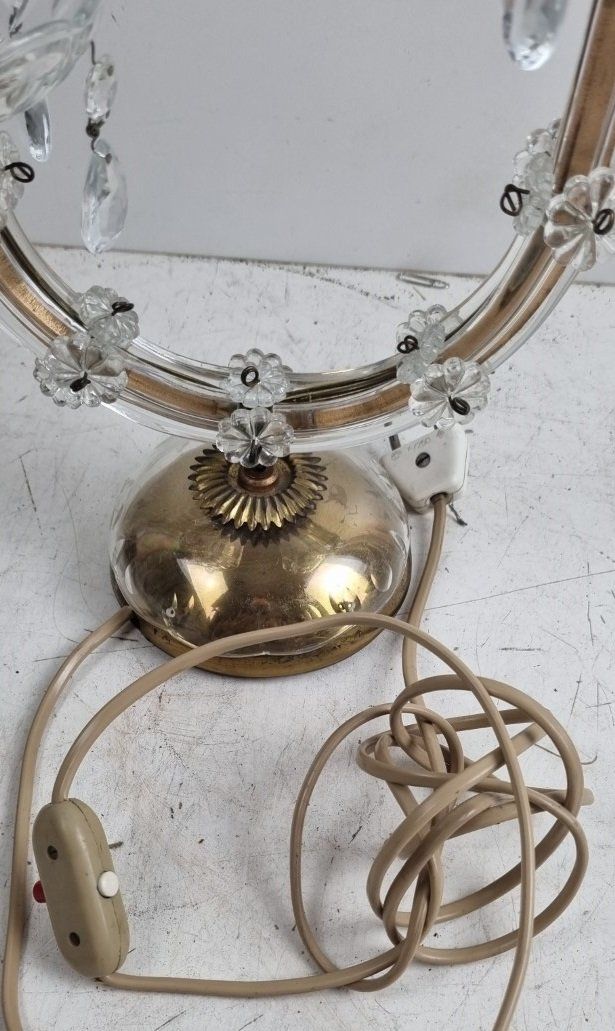 Lampade: Schöne Lampe mit Kristall Schmuck – Usato da Flums venduto da Flumsantik 3