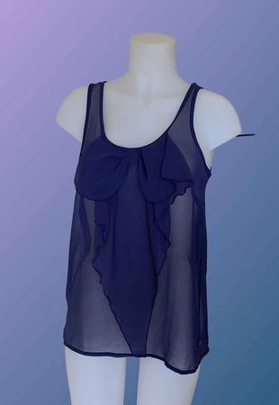 Elegantes Chiffon Top mit Schleife