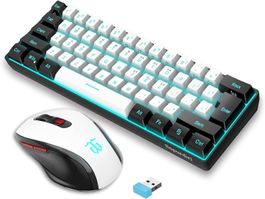 60 Prozent Tastatur Maus Kabellos Wireless Gaming Combo