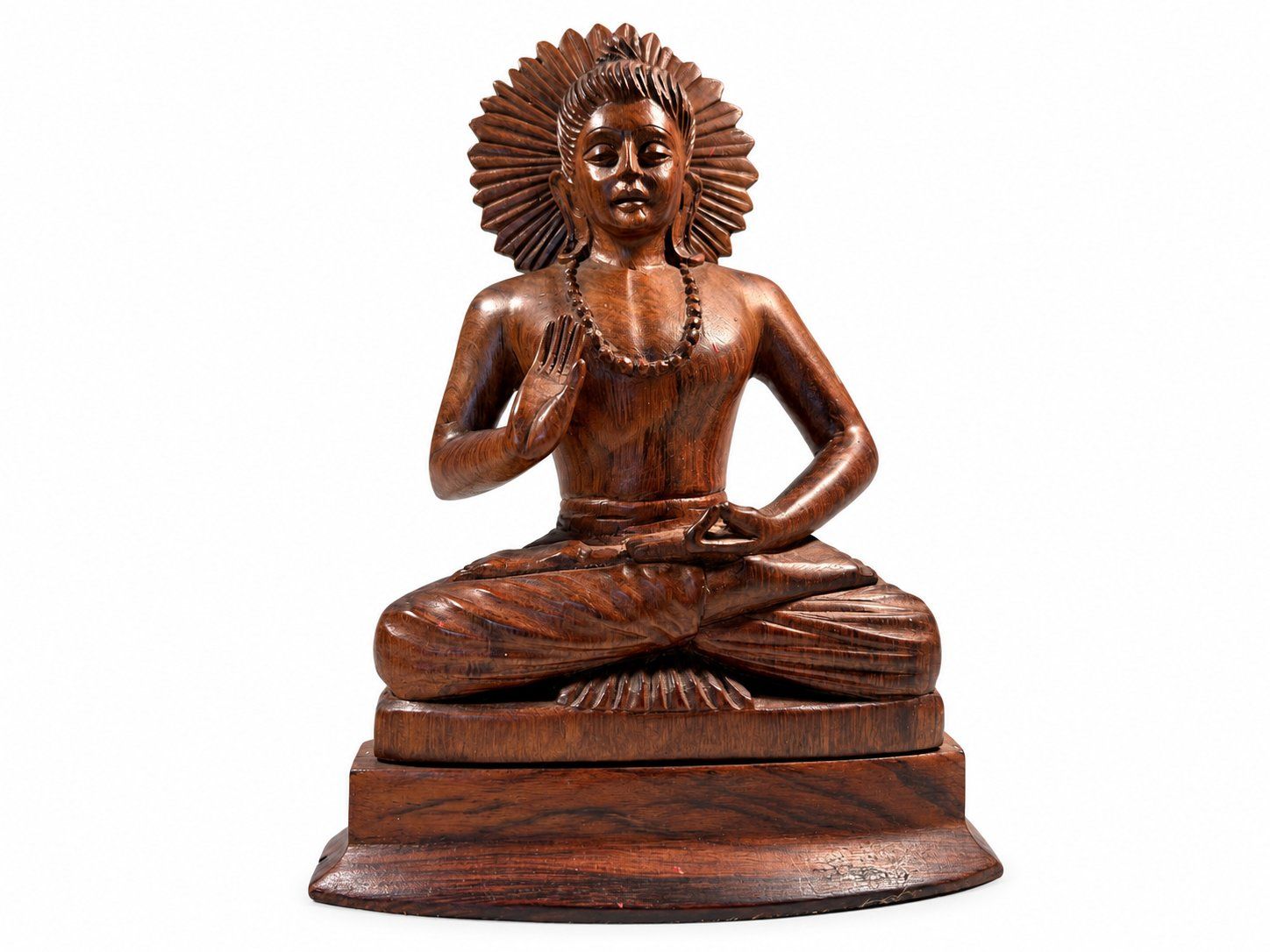 Skulpturen & Statuen: Sitzende Buddha-Holzfigur mit Strahlenkranz – Gebraucht aus Zollikerberg von lin_yc2n 6
