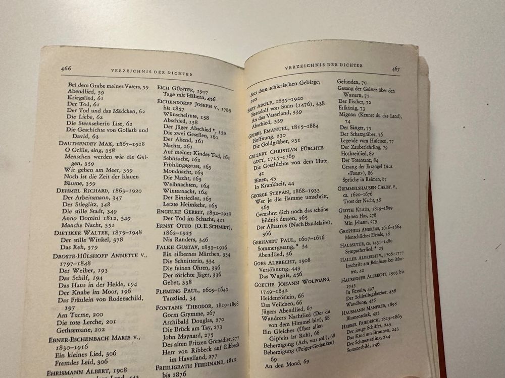 Livres: Altes Gedichte Buch, vom Mittelalter bis zur Neuzeit Jg 1967 – D'occasion à Münsingen par Ganjam 7