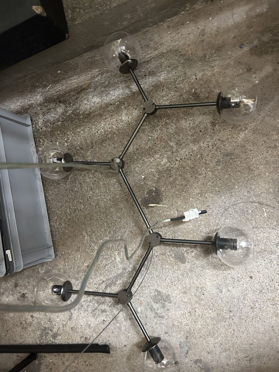Lampadari & plafoniere: Deckenleuchte schwarz mit 5 Glaskugeln – Usato da Zürich venduto da tat_szj2