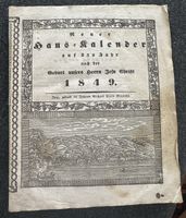 Haus-Kalender 1849 Zug – Sonderbundskrieg Gislikon