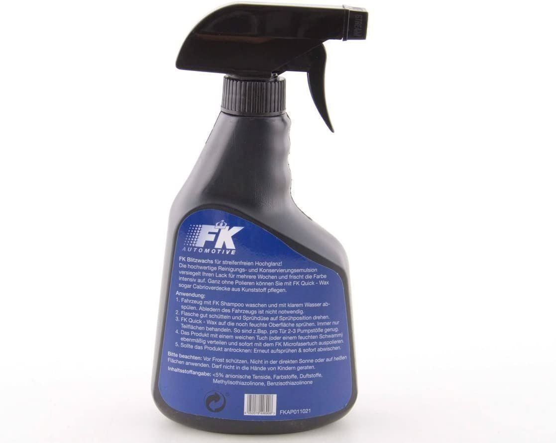 Accessori per altri veicoli: FK Automotive Quick Wachs 500 ml – Nuovo e nell'imballaggio originale da Basel venduto da ser_q9qm 1