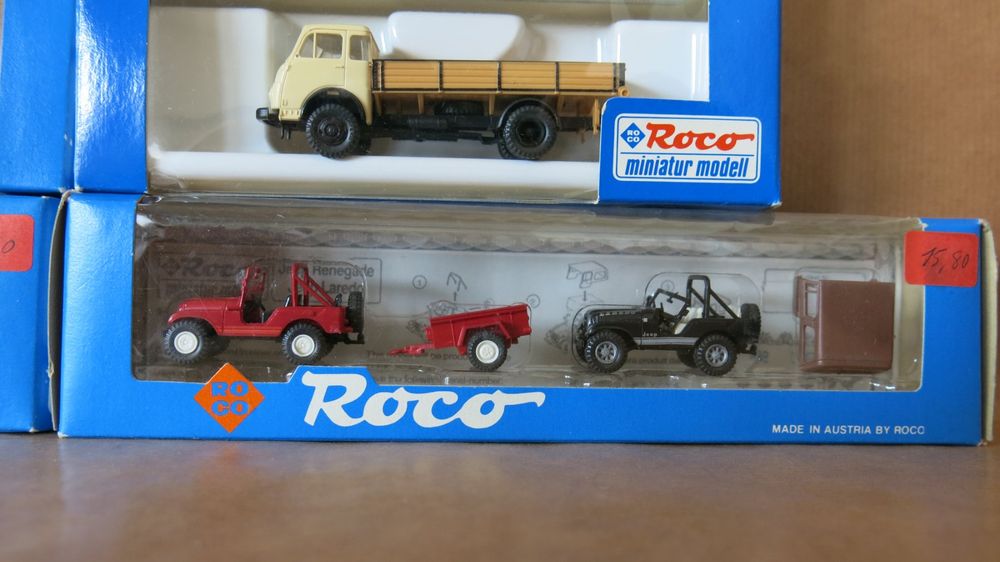 10 Roco Modell Autos vintage HO Minitanks Miniatur 1/87er (Neu (gemäss ...