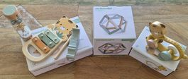 Süsses Baby Spielzeug Set aus Holz inkl. Motorikschleife