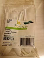 30 weisse Plastiklöffel neu und hitzebeständig