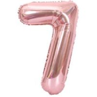 40" XL Metallic Zahlenballon Rose 7