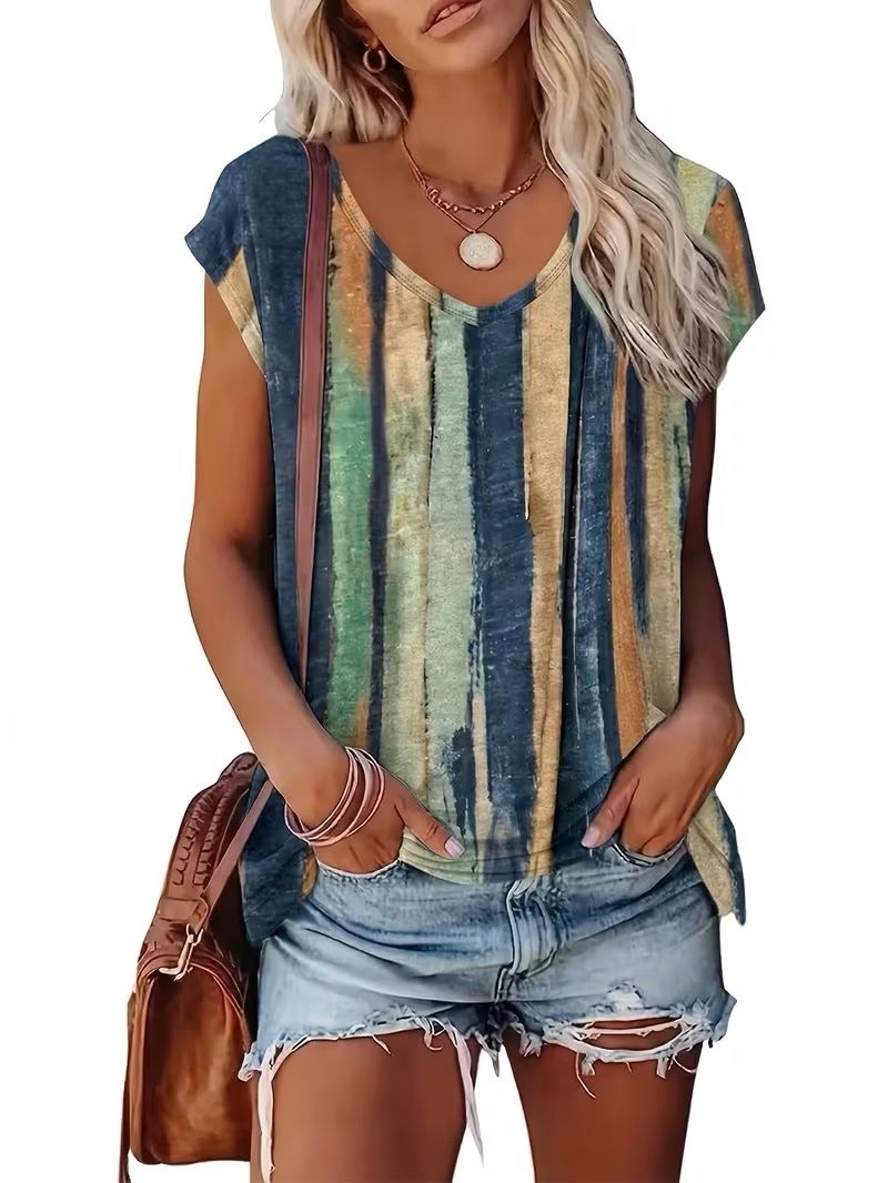 T-shirt: Kurzarm T-Shirt, Basic Shirt mit V-Ausschnitt, Gr. L – Nuovo (secondo la descrizione) da Reinach BL venduto da Sdruefenacht