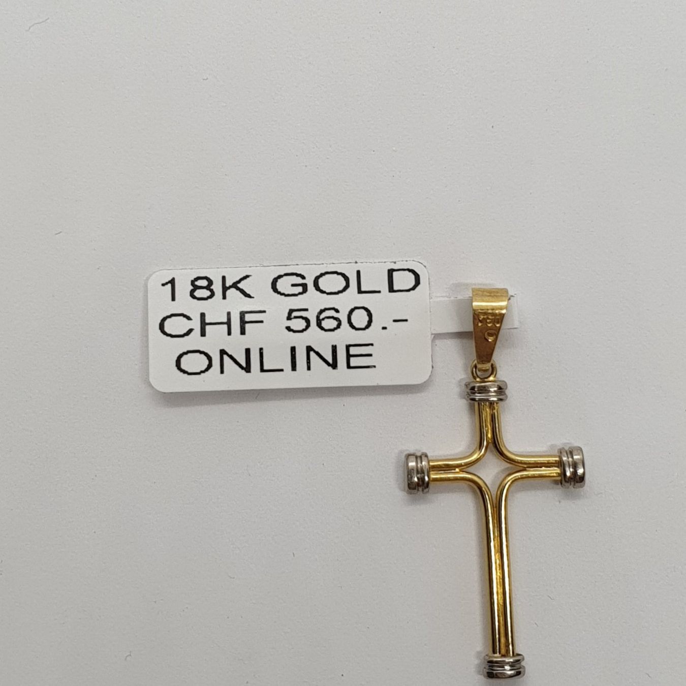 Ciondoli: Echt 18K Gold - Kreuz Anhänger – Usato da Luzern venduto da Goldhaus-Luzern 3