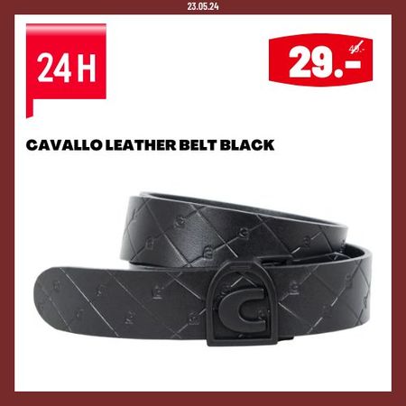 PHILI-RDING Cavallo leather belt black
